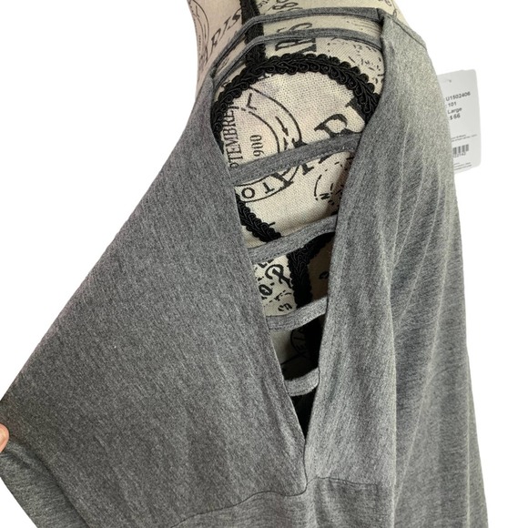 Simple Suzanne Betro Women's Cold Shoulder Blouse Stretch 3/4 Sleeves Large NEW - Picture 4 of 10